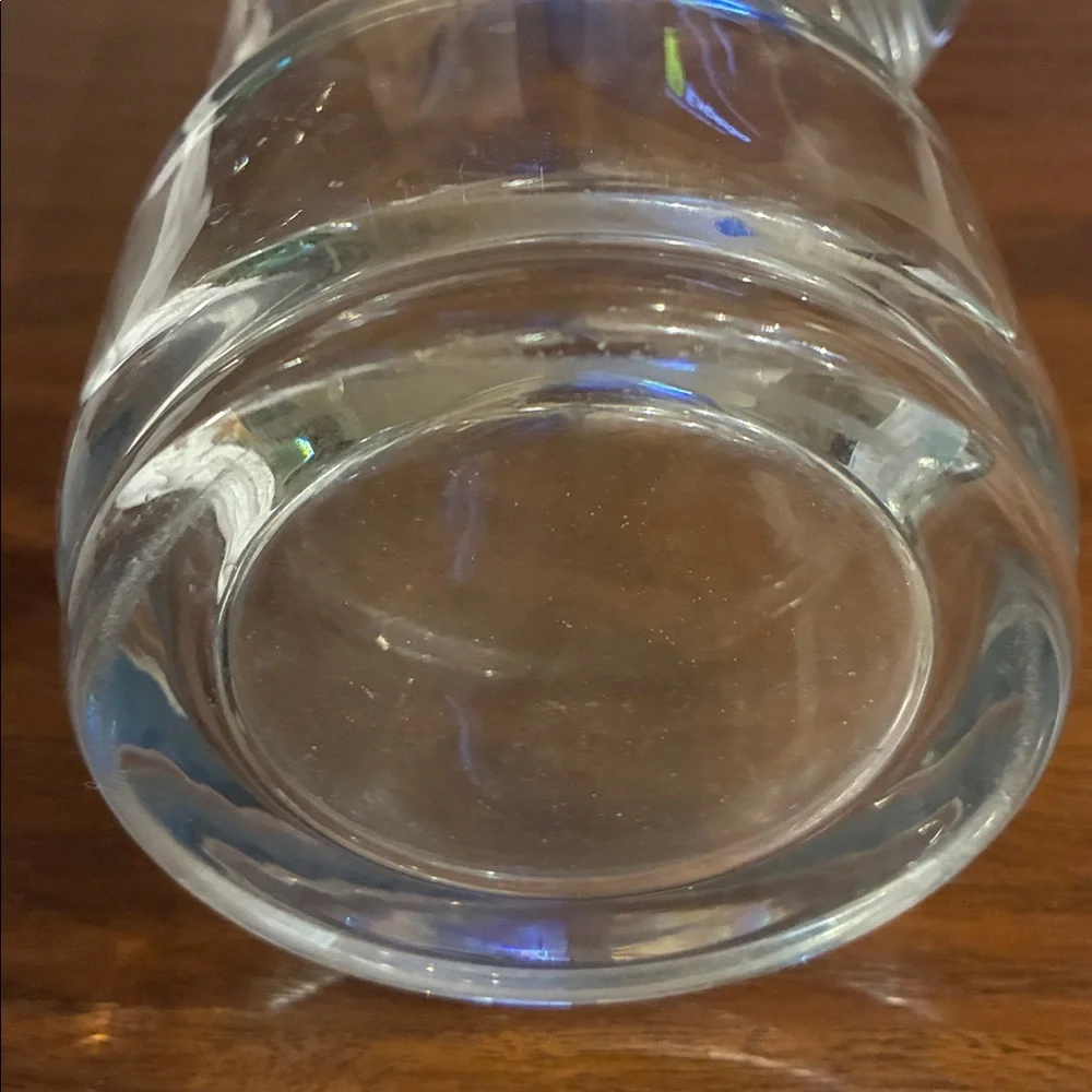 Carl Aubock Martini Pitcher Vintage Mid Century  Clear Glass  Applied Handle